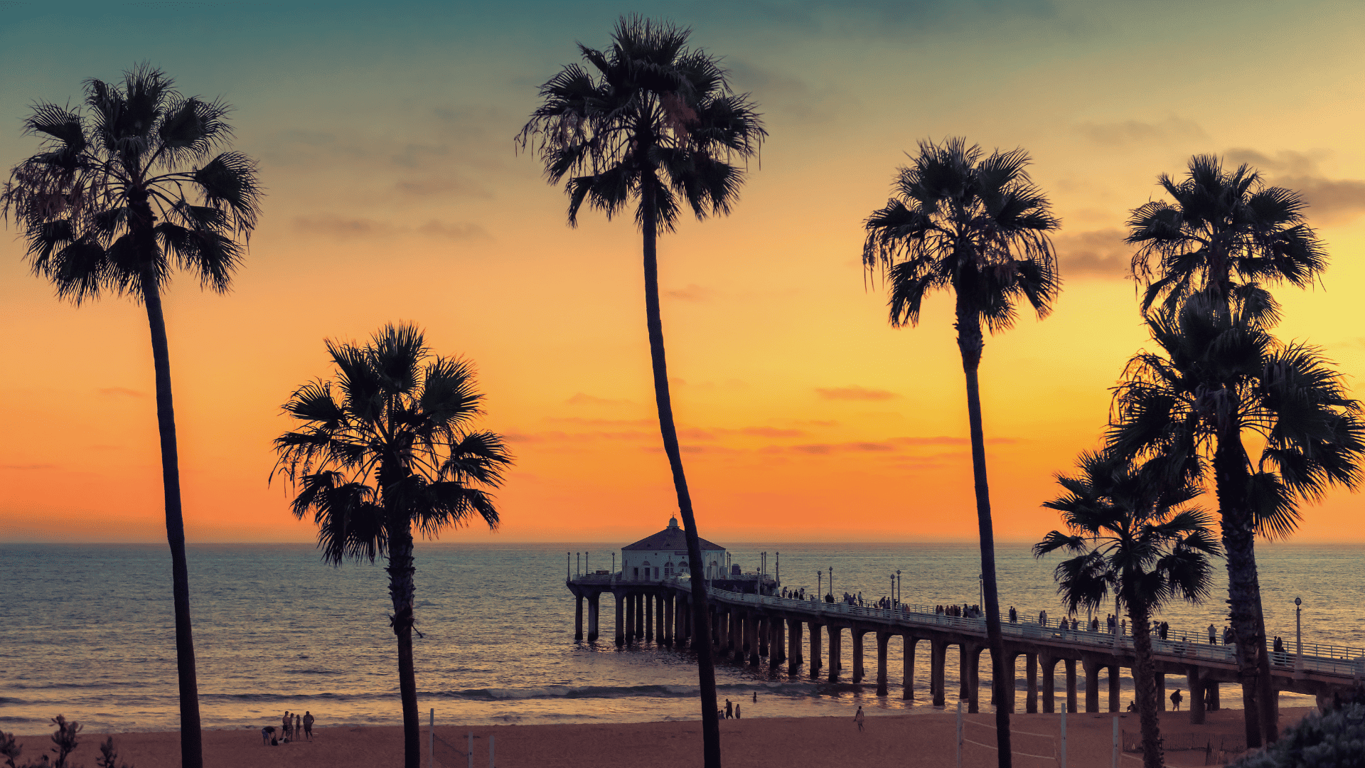 manhattan-beach-california-pier-at-sunset